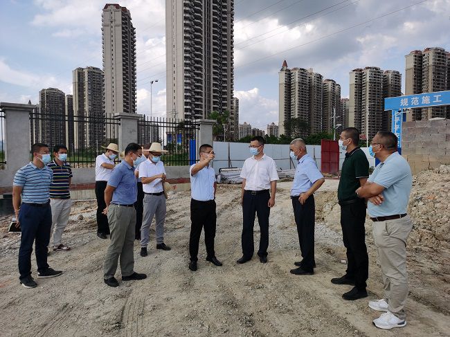 高鑫（右四）在项目现场。翁职信 摄（建图）.jpg